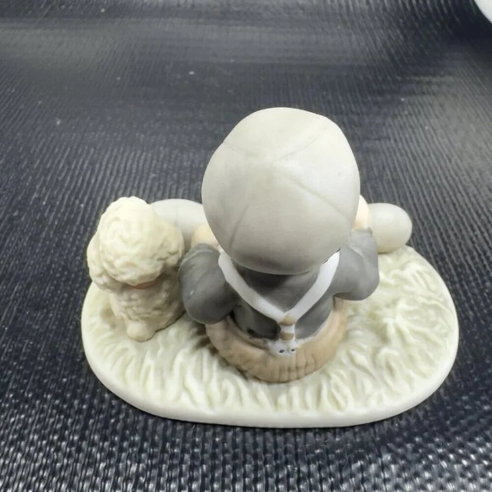 Kim Anderson 1999 I Promise You Laughter And Smiles Boy And Lamb Figurine‎ VTG